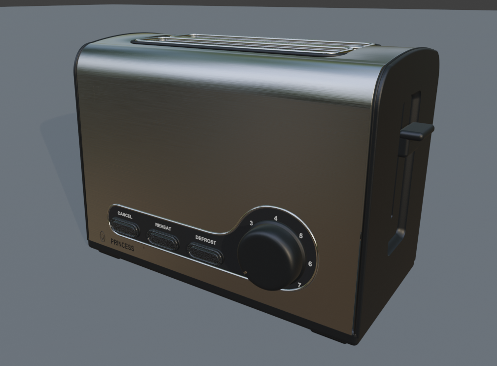 Princess stainless steel toaster 3D model